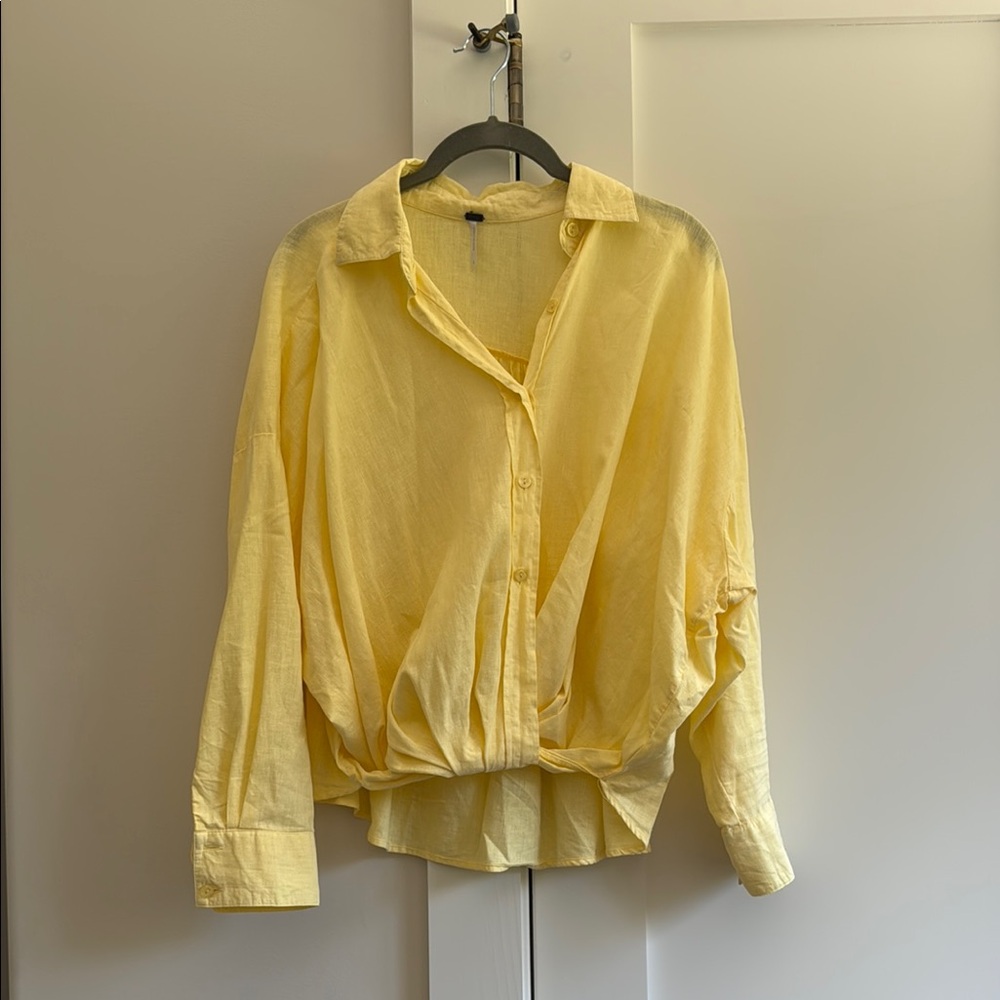 YFB Yellow Women's Button-Up Blouse